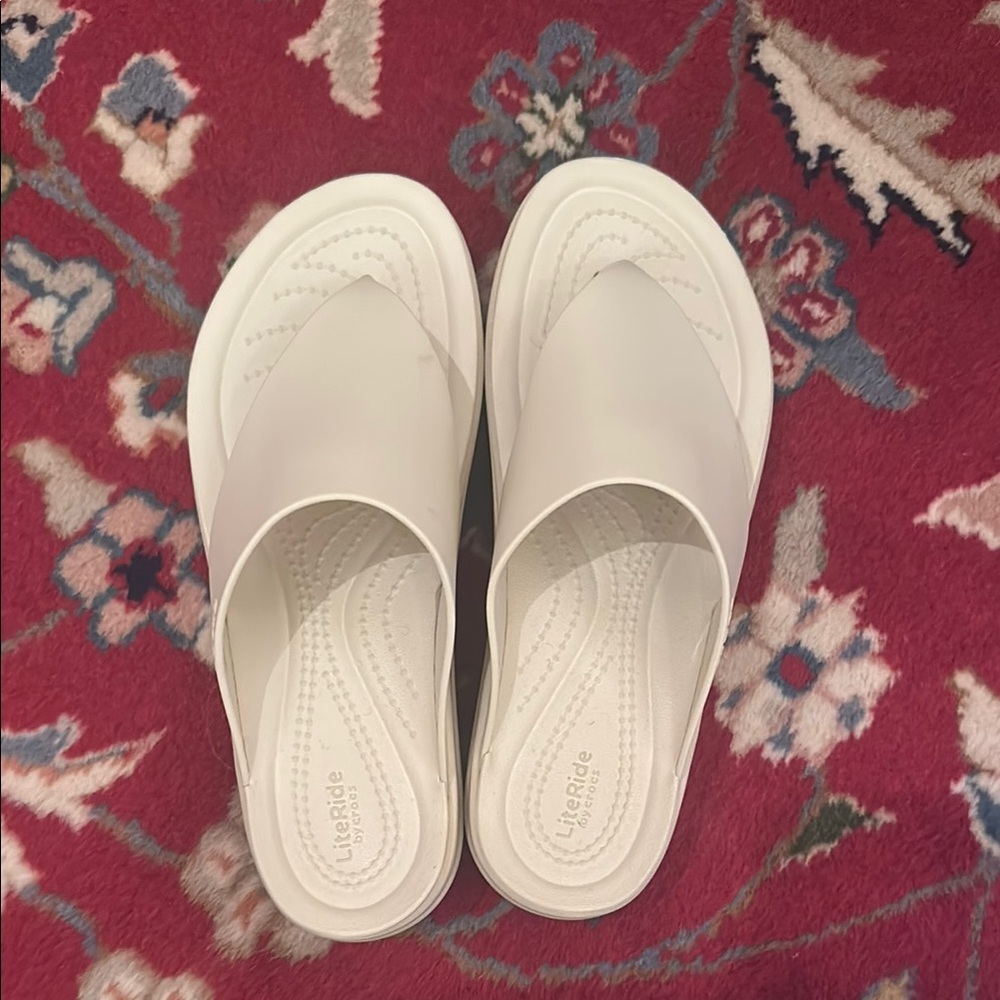 Crocs Brooklyn Platform Sandals in bone